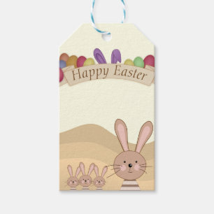 Étiquettes-cadeau Joyeux Lapin De Pâques, Oeufs