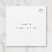 Étiquettes Cadeau Joyeux lapin de Pâques oreilles et pieds (Dos)