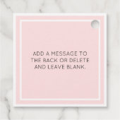 Étiquettes Cadeau Joyeux lapin de Pâques rose (Dos)