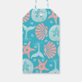 Étiquettes-cadeau Joyeux littoral | Beach Seashells Mariage Merci (Dos)