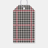 Étiquettes-cadeau Joyeux maroon de Noël houndstooth personnalisé (Dos)