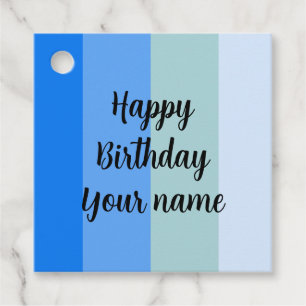 Étiquettes Cadeau Joyeux Modèle du nom d'anniversaire