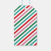 Étiquettes-cadeau Joyeux moderne et brillant rétro Noël coloré (Dos)