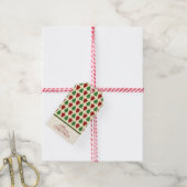 Étiquettes-cadeau Joyeux Motif d'arbre de Noël (Avec de la ficelle)