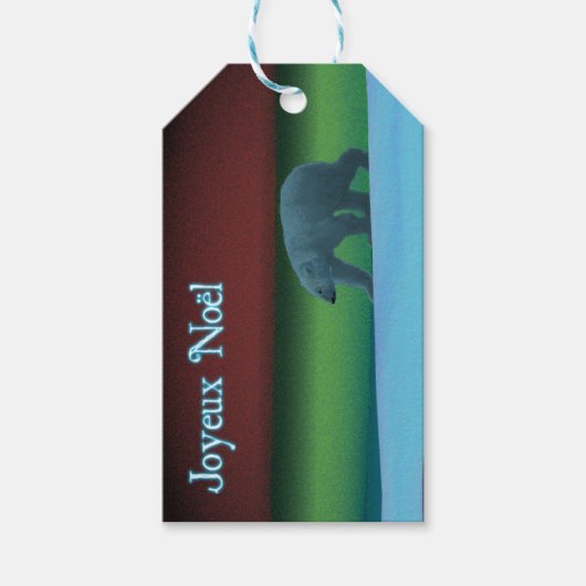 Étiquettes-cadeau Joyeux Noё l - Ours polaire (Devant)