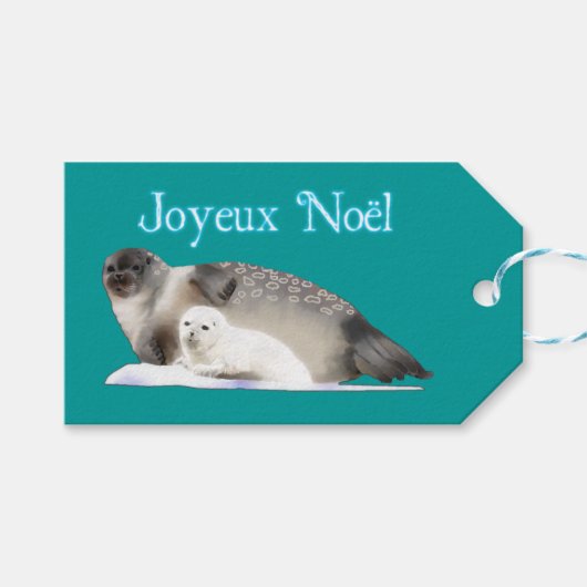 Étiquettes-cadeau Joyeux Noё l - Sceau annelé (Devant (Horizontal))