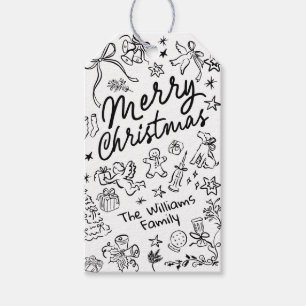 Étiquettes-cadeau Joyeux Noël à la main
