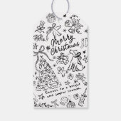 Étiquettes-cadeau Joyeux Noël à la main (Dos)