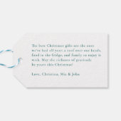 Étiquettes-cadeau JOYEUX NOËL ! Adorable manchot avec chapeau de Pèr (Dos Horizontal)