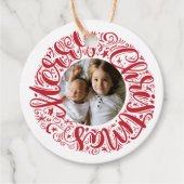 Étiquettes Cadeau Joyeux Noël | Ajouter votre photo (Devant)