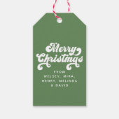 Étiquettes-cadeau Joyeux Noël amusant Simple Retro Typographie moder (Devant)