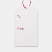 Étiquettes-cadeau Joyeux Noël anglais Bulldog Santa Hats (Dos)