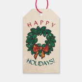 Étiquettes-cadeau Joyeux Noël aquarelle (Dos)