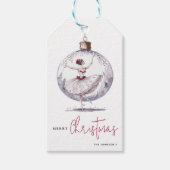 Étiquettes-cadeau Joyeux Noël aquarelle Bauble (Devant)