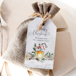 Étiquettes-cadeau Joyeux Noël aquarelle personnalisé
