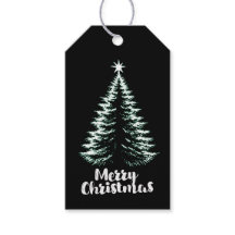 Joyeux Noël arbre chic en détresse noir et menthe