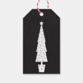 Étiquettes-cadeau Joyeux Noël Arbre Faux Chalkboard Texture (Devant)