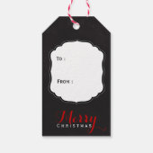 Étiquettes-cadeau Joyeux Noël Arbre Faux Chalkboard Texture (Dos)