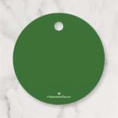 Étiquettes Cadeau Joyeux Noël Arbre vert Vacances (Dos)