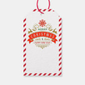 Étiquettes-cadeau Joyeux Noël, Bébé Jésus scène de la Nativité (Dos)