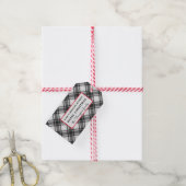 Étiquettes-cadeau Joyeux Noël blanc et noir 10 (With Twine)