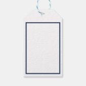 Étiquettes-cadeau Joyeux Noël bleu et blanc (Dos)