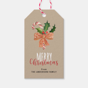 Étiquettes-cadeau Joyeux Noël Bonbon à l'eau personnalisé