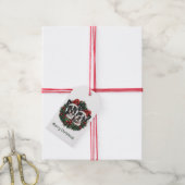 Étiquettes-cadeau Joyeux Noël Boston Terrier Chiens de vacances Wrea (Avec de la ficelle)