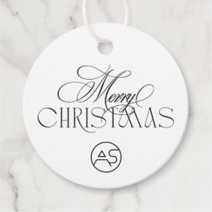 Étiquettes Cadeau Joyeux Noël botanique Logo d'entreprise