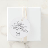 Étiquettes Cadeau Joyeux Noël botanique Logo d'entreprise (En situation)