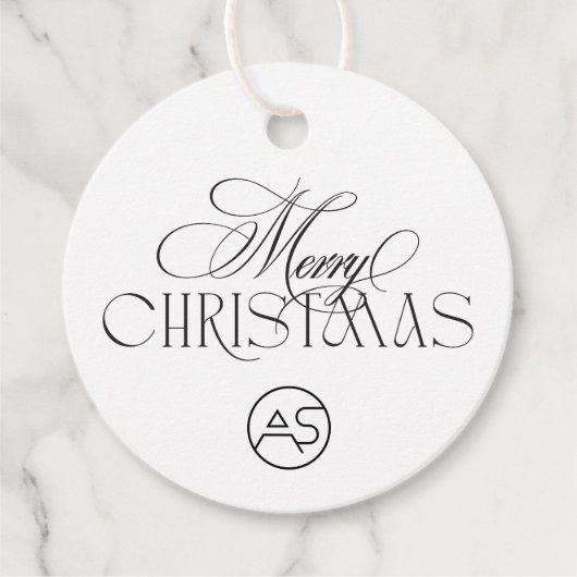 Étiquettes Cadeau Joyeux Noël botanique Logo d'entreprise (Devant)