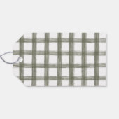 Étiquettes-cadeau Joyeux Noël Chic Letters & Green Plaid (Dos (Horizontal))