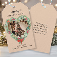 Joyeux Noël" coeur photo spécifique du client