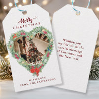 Joyeux Noël" coeur photo spécifique du client