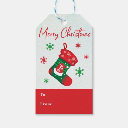 Étiquettes-cadeau Joyeux Noël coloré (Devant)