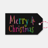 Étiquettes-cadeau Joyeux Noël coloré (Devant (Horizontal))