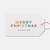 Étiquettes-cadeau Joyeux Noël coloré (Devant (Horizontal))