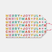 Étiquettes-cadeau Joyeux Noël coloré (Devant (Horizontal))