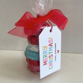 Étiquettes-cadeau Joyeux Noël coloré moderne