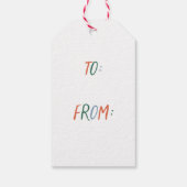 Étiquettes-cadeau Joyeux Noël couleur Whimsical Bonne année (Dos)