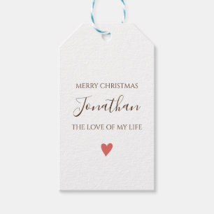 Étiquettes-cadeau Joyeux Noël customisé À VOTRE AMOUR