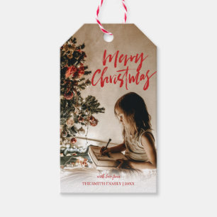 Étiquettes-cadeau Joyeux Noël customisé Ajouter votre cadeau pho