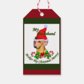 Étiquettes-cadeau Joyeux Noël Dachshund (Dos)