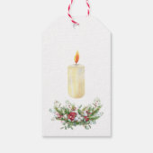 Étiquettes-cadeau Joyeux Noël de la couronne de fleurs (Dos)