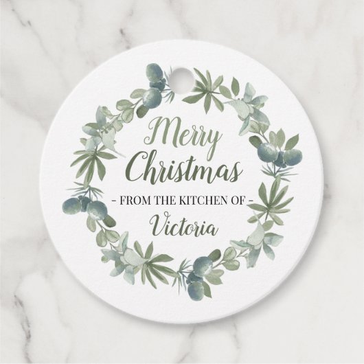 Étiquettes Cadeau Joyeux Noël de la cuisine de (Devant)