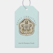 Étiquettes-cadeau Joyeux Noël Dollar de sable Turquoise Côte (Devant)