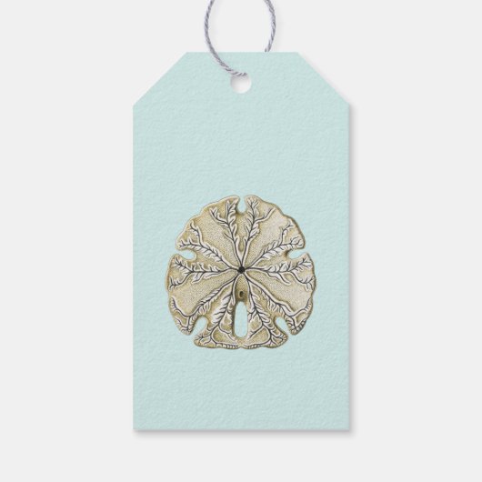 Étiquettes-cadeau Joyeux Noël Dollar de sable Turquoise Côte (Dos)