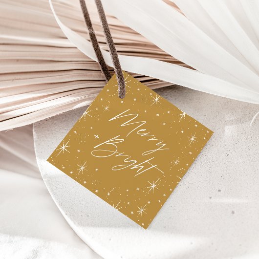 Étiquettes Cadeau Joyeux Noël d'or brillant