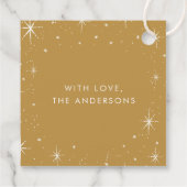 Étiquettes Cadeau Joyeux Noël d'or brillant (Dos)