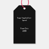 Étiquettes-cadeau Joyeux Noël Éffrayant gothique (Dos)